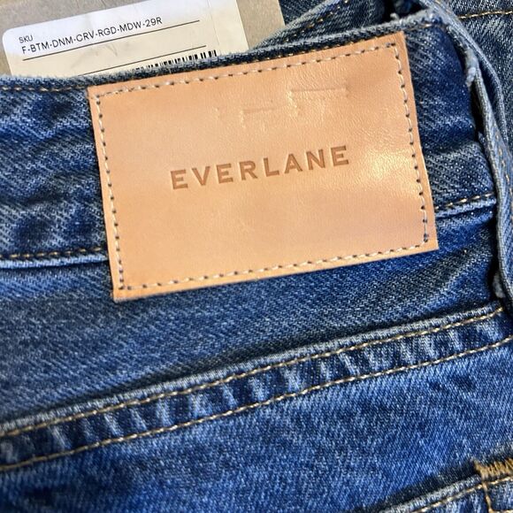 Everlane Jeans The Curvy 90s Cheeky Straight Denim 29 Blue High Rise Mom Retro - Picture 6 of 14